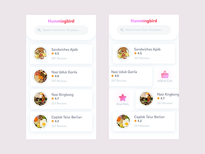 Menu Booking a Restaurant cafe dashboard eatery inn list list ui material ui mobile app restaurant spot ui ux