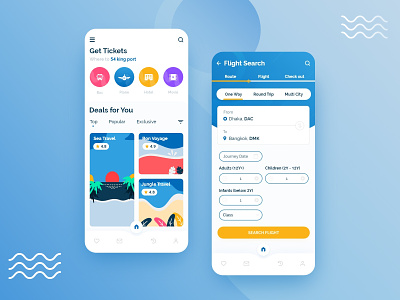 Booking and Ticketing app android app design booking app bus booking clean ui concept design flight booking holiday booking hotel booking illustration ios app design minimal movie booking reservation app ticket app ticket booking travel app traveling ui ux