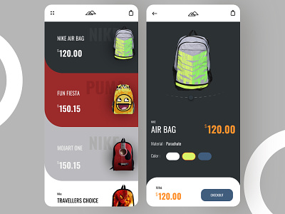 E-commerce app design