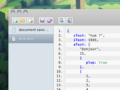 JSONEdit Code view