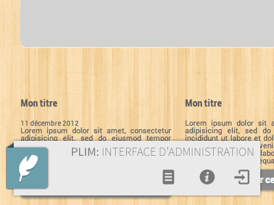 PLIM : In-place edition CMS - Toolbar cms toolbar