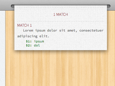 Match(es) regex tools