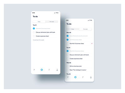 Goal setting app by David on Dribbble