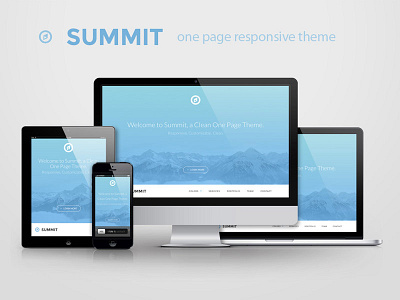Summit - responsive one page bootstrap clean flat frontend landing page responsive team theme ui website