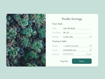 100 DailyUI #007 - Settings