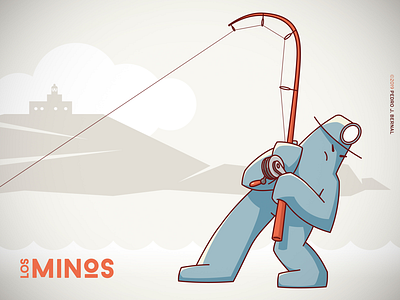 Fisherman illustration abduzedoo cartoon fishing illustration illustrator lines minos vectorart