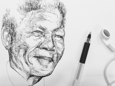 Nelson Mandela pen portrait