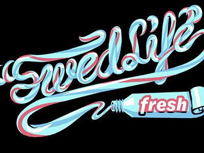 Toothpaste Script swedlife t shirt tee toothpaste