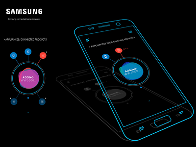 Samsung - connected home, mobile app app branding concept connected home design illustration mobile pitch ui ux vector visual design