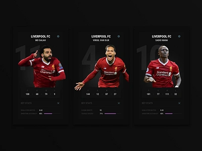 LFC - stats app concept screens app concept daily ui 001 design sports ui visual design