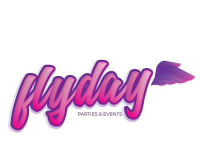 FLYDAY illustration logo typography