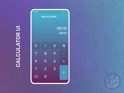 Calculator UI app branding calculator creative dailyui design ui ux vector