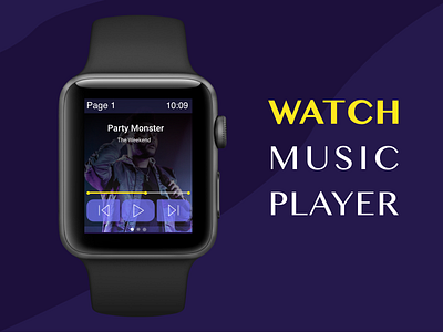 Watch Music Player animation branding creative dailyui design music music app ui ux vector watch watches