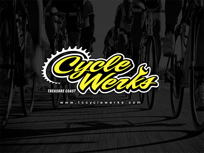 Cyclewerks identity bicycle bike shop bikes black branding cycling identity logo yellow