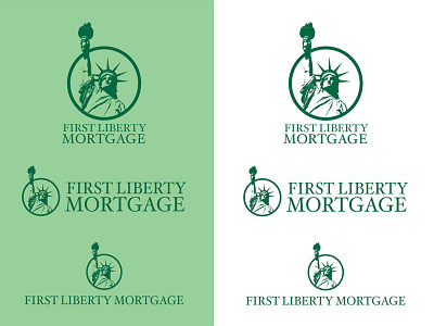 First Liberty Mortgage Identity branding design green identity liberty logo logotype