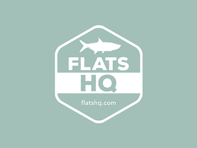 Flats HQ logo badge badge design fishing identity illustration logo seafoam tarpon
