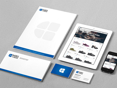 Shoes For Crews rebranding 2017 business cards collateral identity letterhead logo mobile rebranding web design