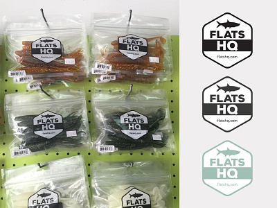 Flatsh HQ packaging bait brand branding fish fishing identity illustrator logo packaging