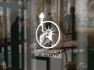 First Liberty Mortgage logo design art direction. branding identity liberty logo signage vinyl