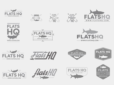 Flats HQ logos angler apparel art direction branding creative direction fish fishing identity logo outdoors sports t shirt