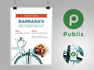 Publix employee flyer branding flyer grocery poster small typography