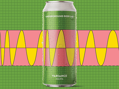 Variance New England IPA - Underground Beer Lab beer branding can craft beer design illustration label packaging retro variance