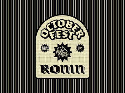 October Fest graphic for Ronin Fermentation Project beer bier branding fest bier flat german graphic design illustration logo october october fest