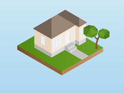 Isometric House art design flat geometric home house icon illustration isometric landscape