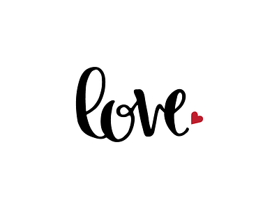 Love art design flat hand done hand lettering heart illustration lettering love script typography