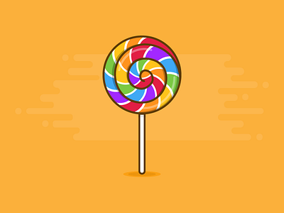 Lollipop candy design flat food icon illustration lollipop rainbow sweet sweets