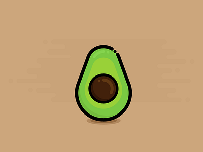 Avocado avocado design flat food fruit healthy icon illustration vegetable