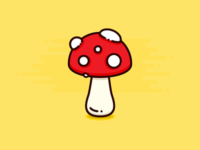 Mushroom design flat food fungi fungus icon illustration mushroom vegetable