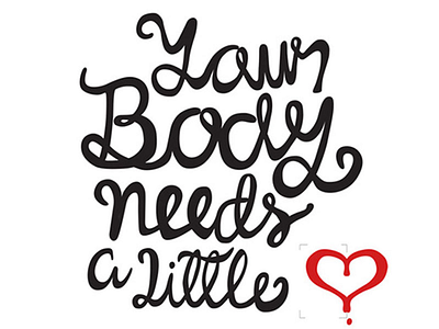 Love Your Body Poster illustrations typography