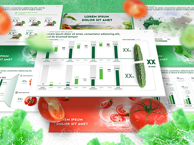 Slides with vegetable visualisation