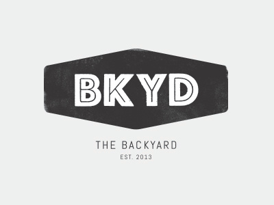 BKYD - Backyard logo abbreviated brooklyn contrast dark hipster logo old typography