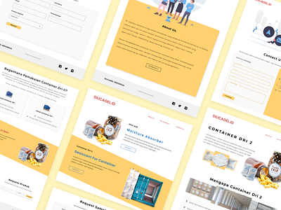 Concept - Design Website Silicagel Product cart catalog clean design company profile concept design figma illustration indonesia landing pages portofolio product page web design yellow