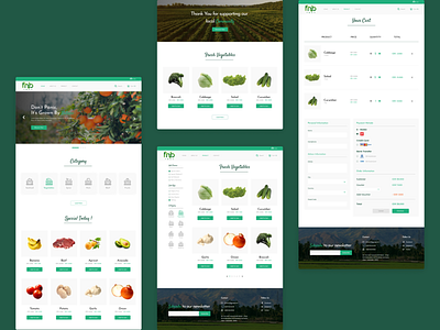 Concept - Design Website Store FnB Tech Store branding cart page catalog page clean design company profile farmer farmers market figma food fruit landing page portofolio product page store web design