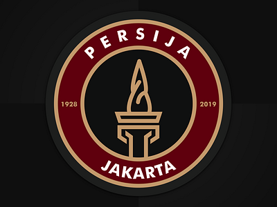 Persija Jakarta logo special 91th dark design flat football club icon illustration illustrator logo maroon minimal persija vector