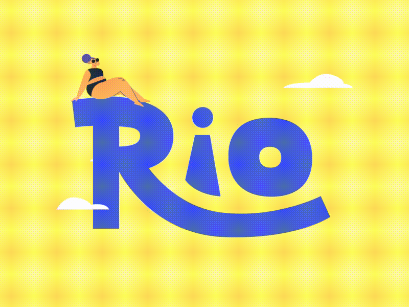 rio after effects animation beach brazil characterdesign gif illustration motion rio woman