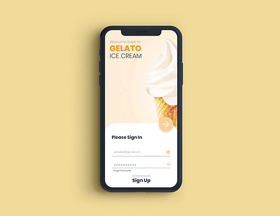 GELATO Ice-Cream app branding design ui uidesign ux webdesign