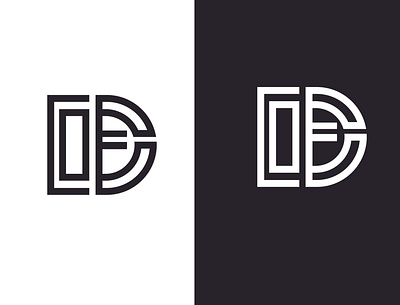 Logo concept Letter mark D+E