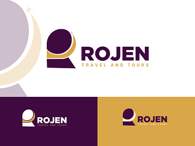R logo for Rojen travel and tours brand branding business card design client design icon illustration logo logo brand logo design logoconcet logodesign logos marketing rebranding travel traveling ui