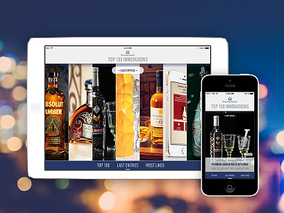 App Top 100 Innovations for Pernod-Ricard app design liquor mobile