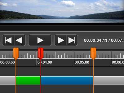 Video Editor: Playback Controls and Timeline Editor