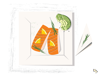 Salmon Dish avocado design designer designs dish food foodie graphic graphicdesign illustration illustration art illustrations illustrator imagination inspiration lover plate salmon taste tasty