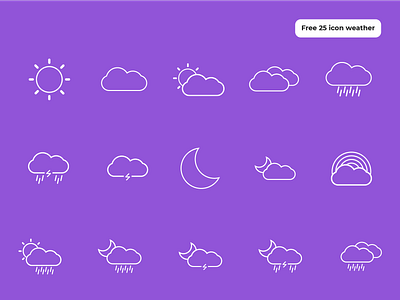 Icon weather - Freebies freebies graphic design icon icon design icon set icons illustration outline weather weather icon