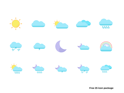 Icon weather set - Freebies freebies icon icon design icon set iconography icons illustration ui ux weather weather icon