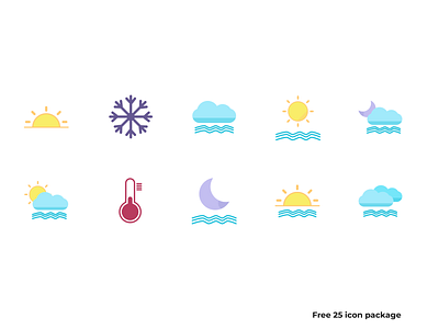 icon weather package - freebies freebies graphic design icon icon set icons illustration vector vector illustration weather weather icon