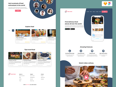 Landingpage findfood - freebies