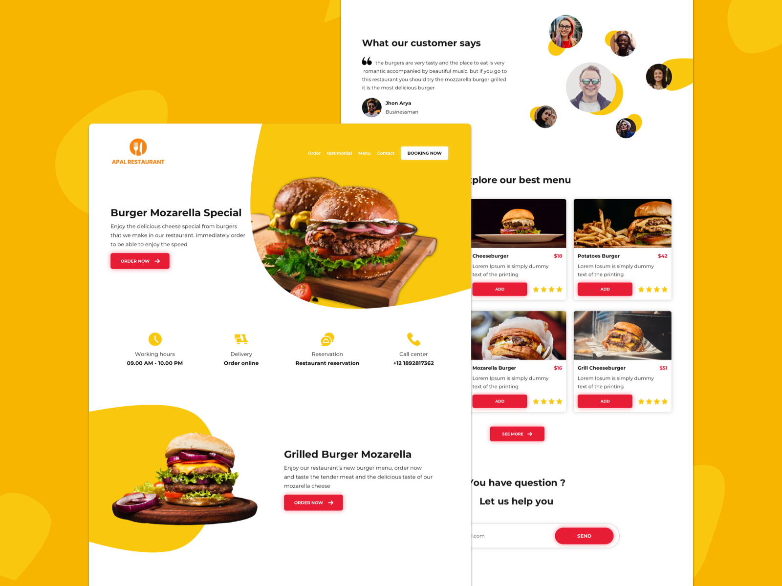 Web Landing Page Apal - Freebies by Vreedi on Dribbble